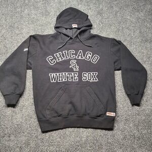 Chicago‎ White Sox Hoodie Mens Medium Black Stitches Sweatshirt Streetwear